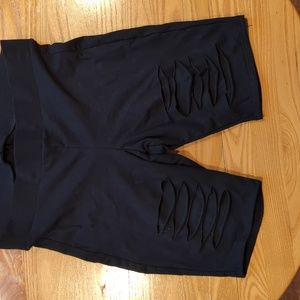 Torrid ripped bike shorts black